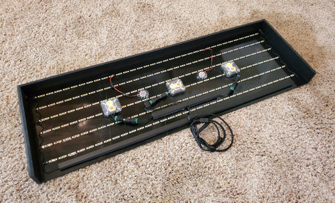 34" x 12" with triple 10w diodes